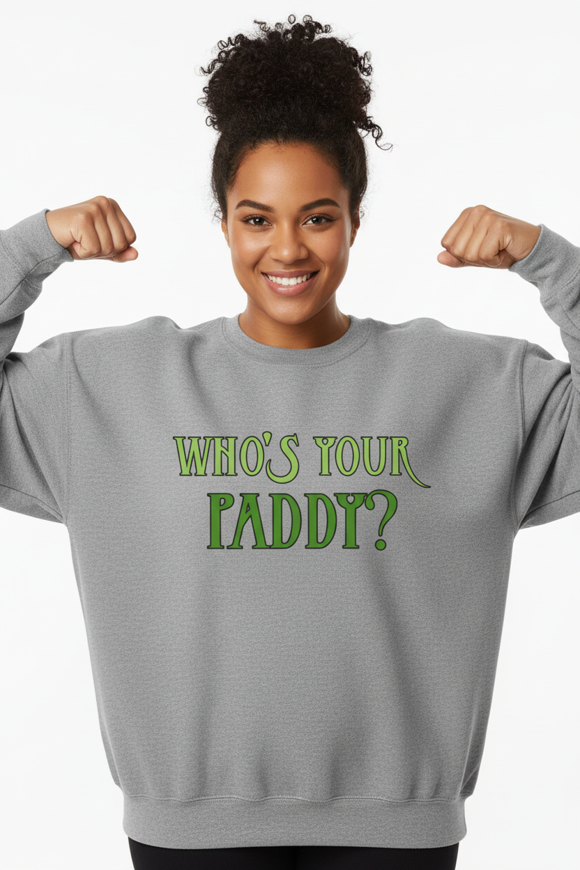 Athletic grey oversized sweatshirt - Samoan woman with large messy bun flexing