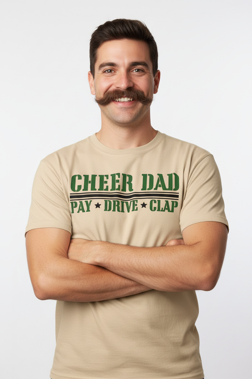 Cheer Dad with big mustache