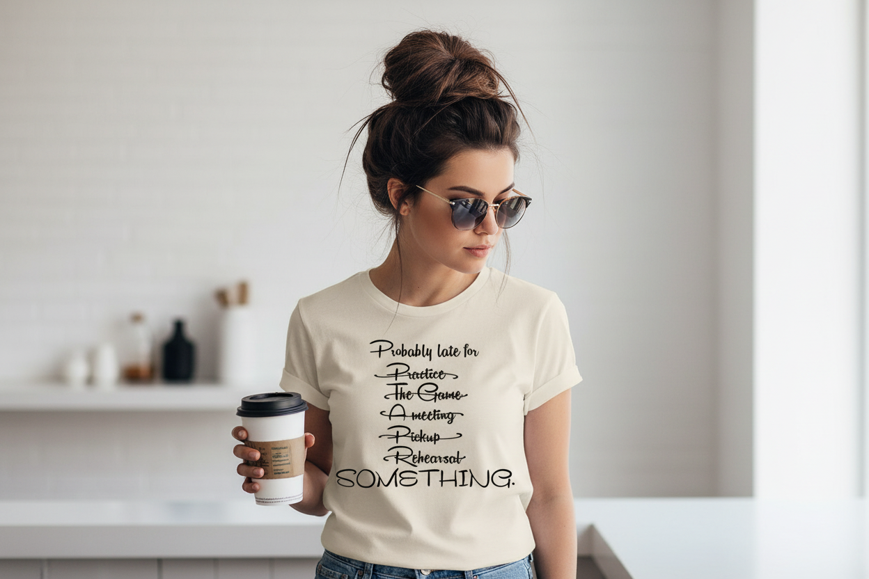 Cream with black text