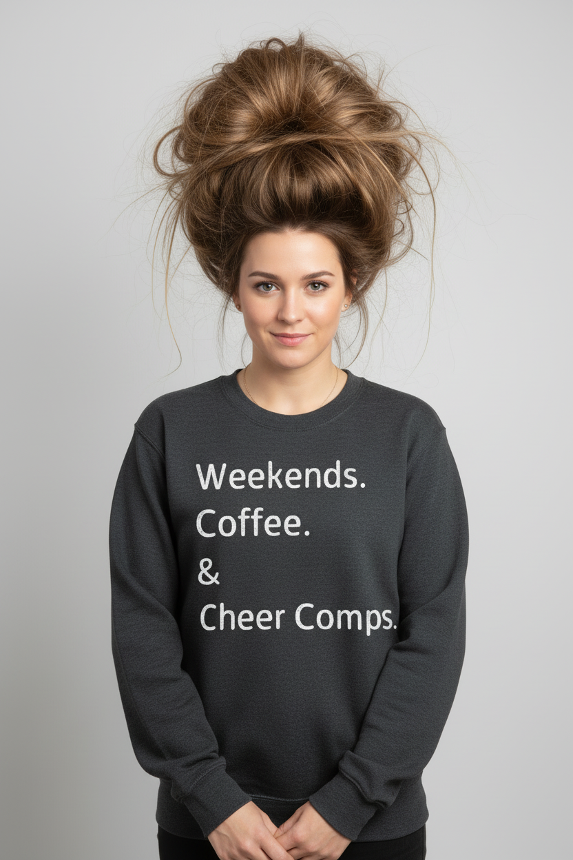 Dark Heather Grey Sweatshirt - Messy Bun Mom