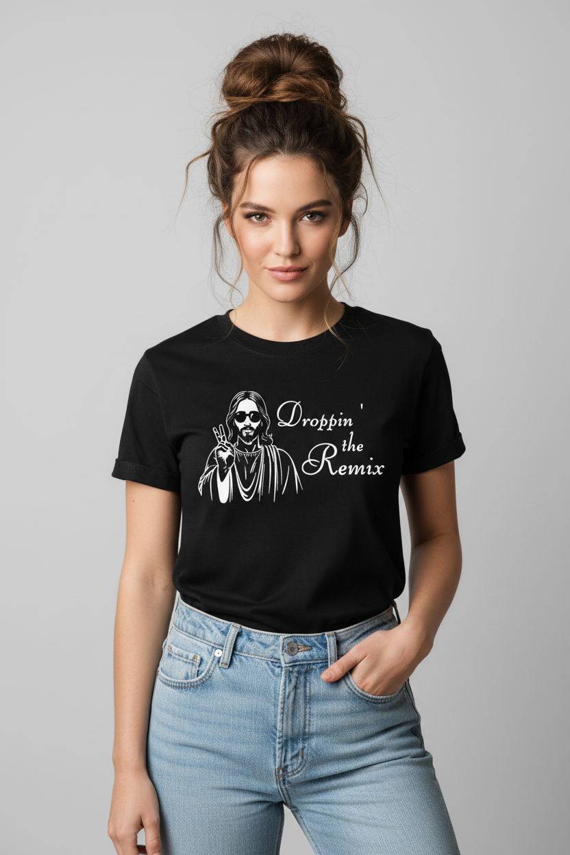 Droppin the Remix black tee