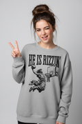 He is Rizzin' grey sweatshirt mockup