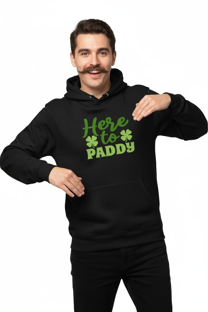 Here to Paddy black sweatshirt Sprinkler