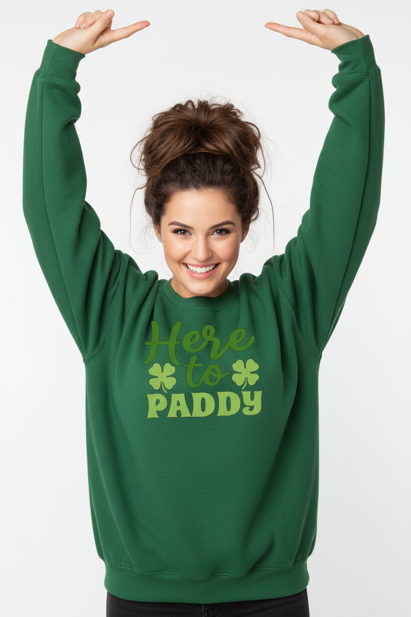 Here to Paddy green sweatshirt YMCA