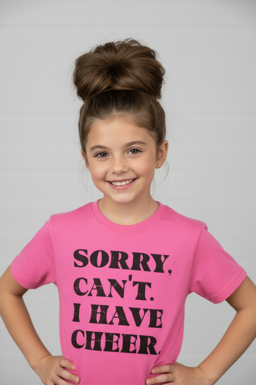Hot Pink - Cheer (Messy Bun Girl)