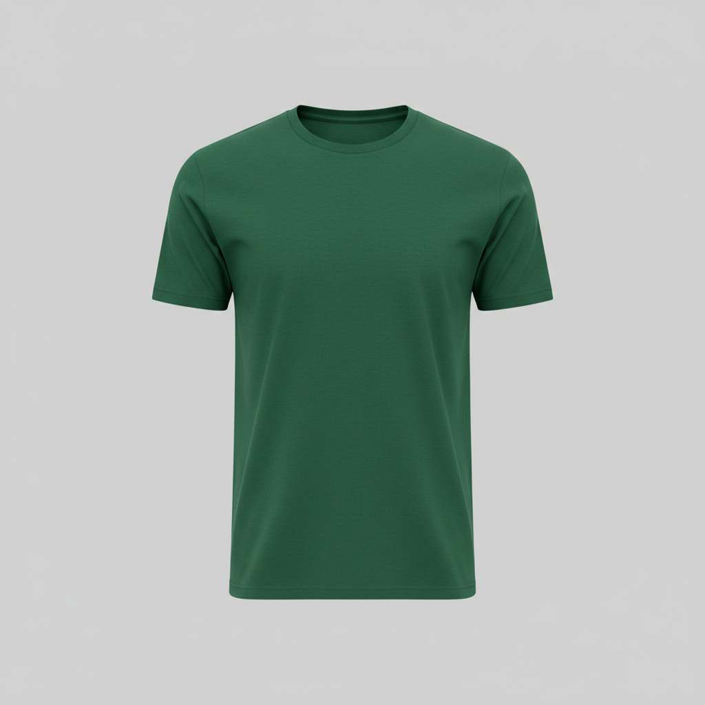 Green crew neck t-shirt
