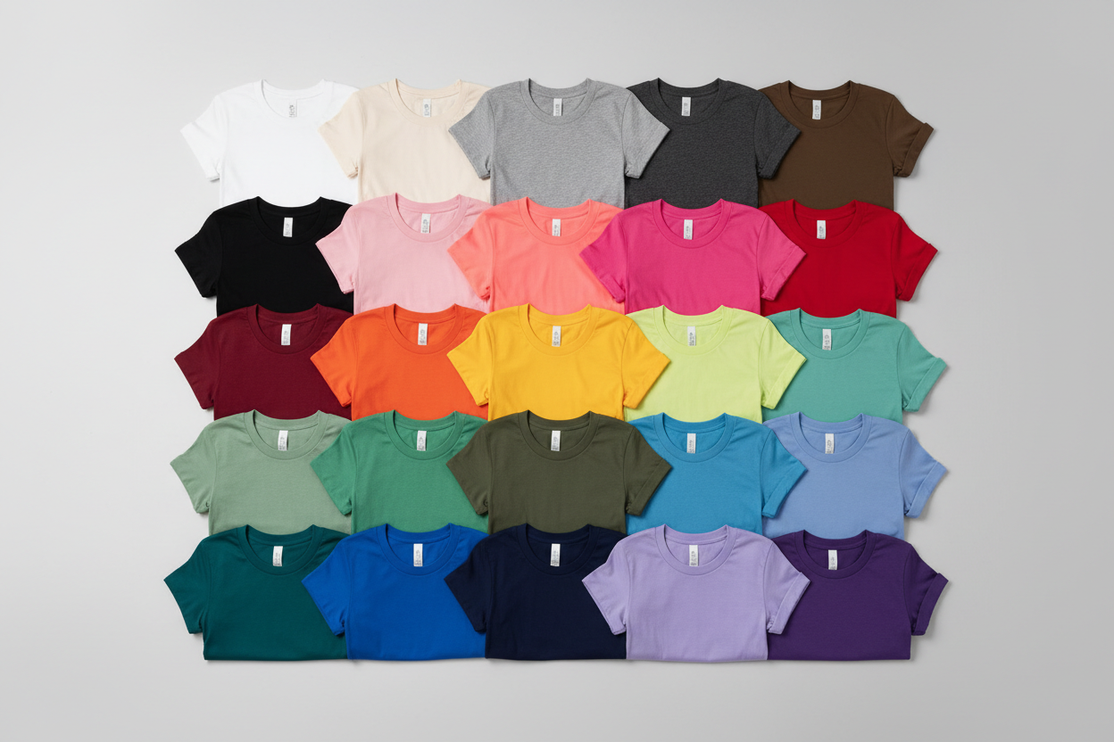 All colors crew neck t-shirt collection