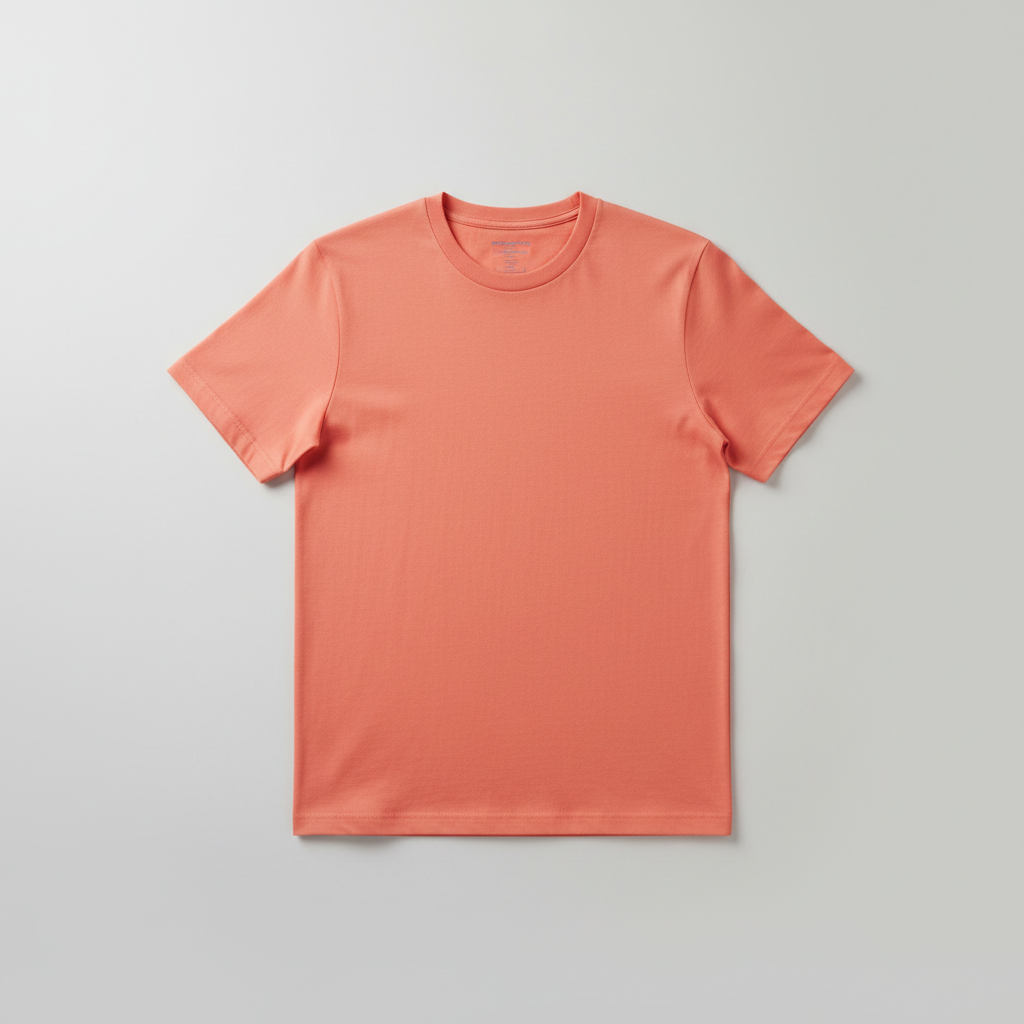 Coral crew neck t-shirt