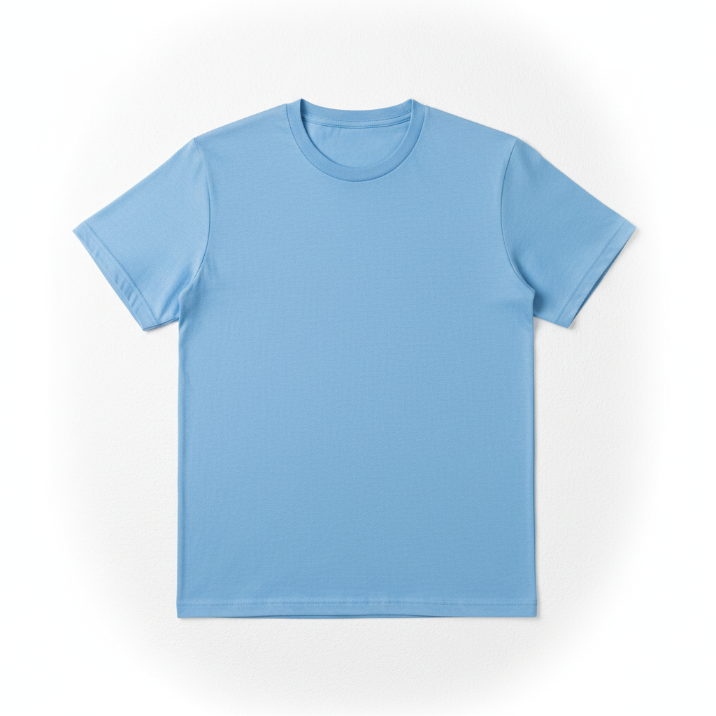 Light blue crew neck t-shirt