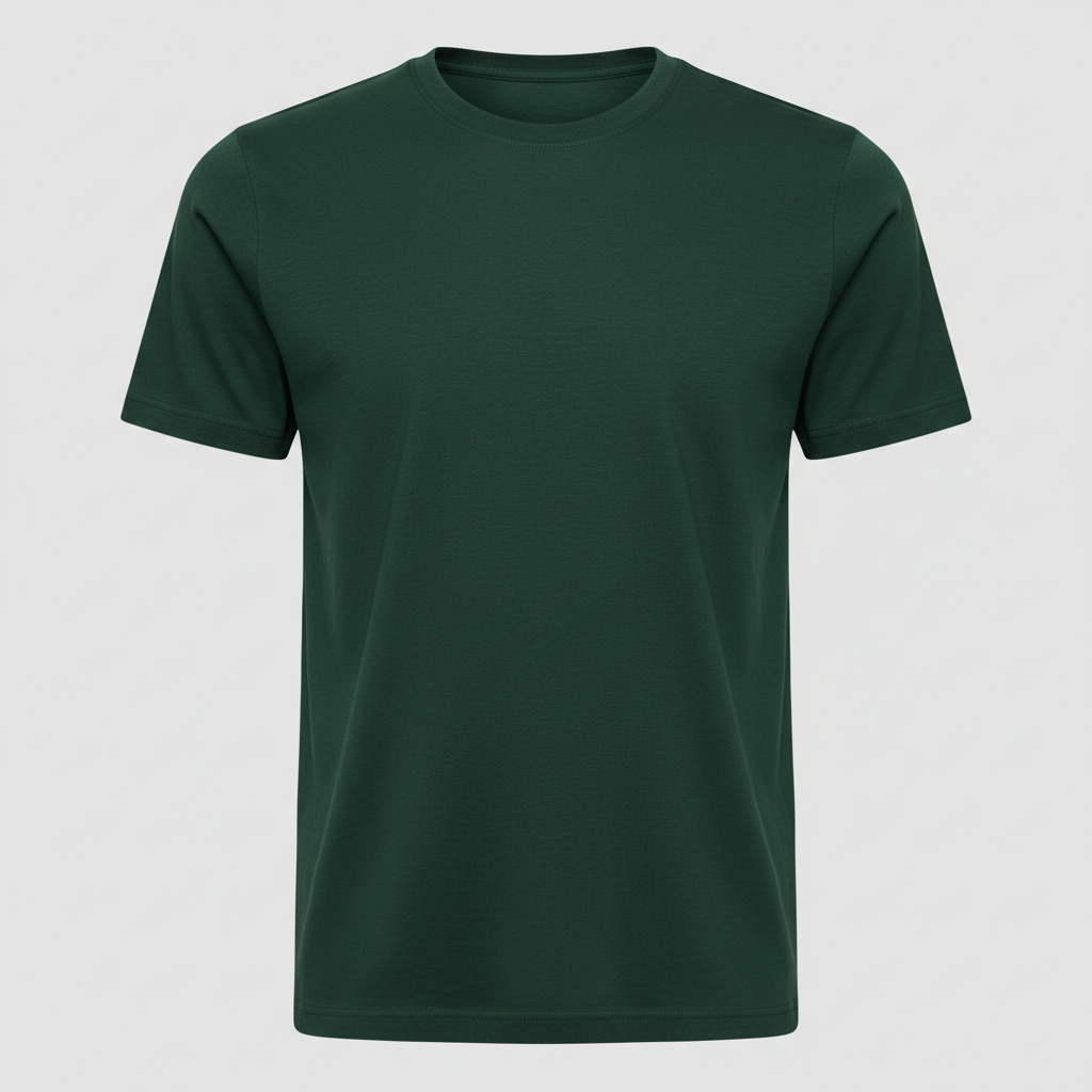 Dark green crew neck t-shirt