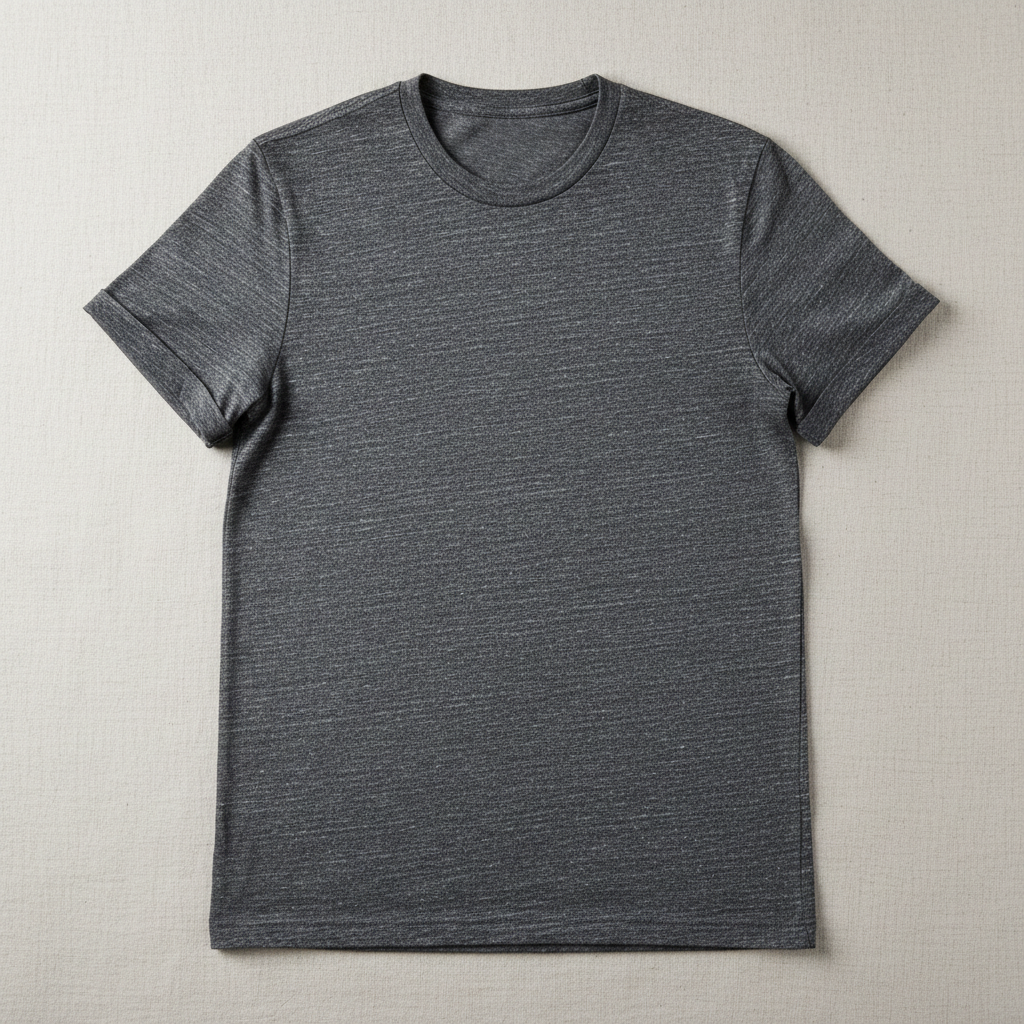 Heather dark grey crew neck t-shirt