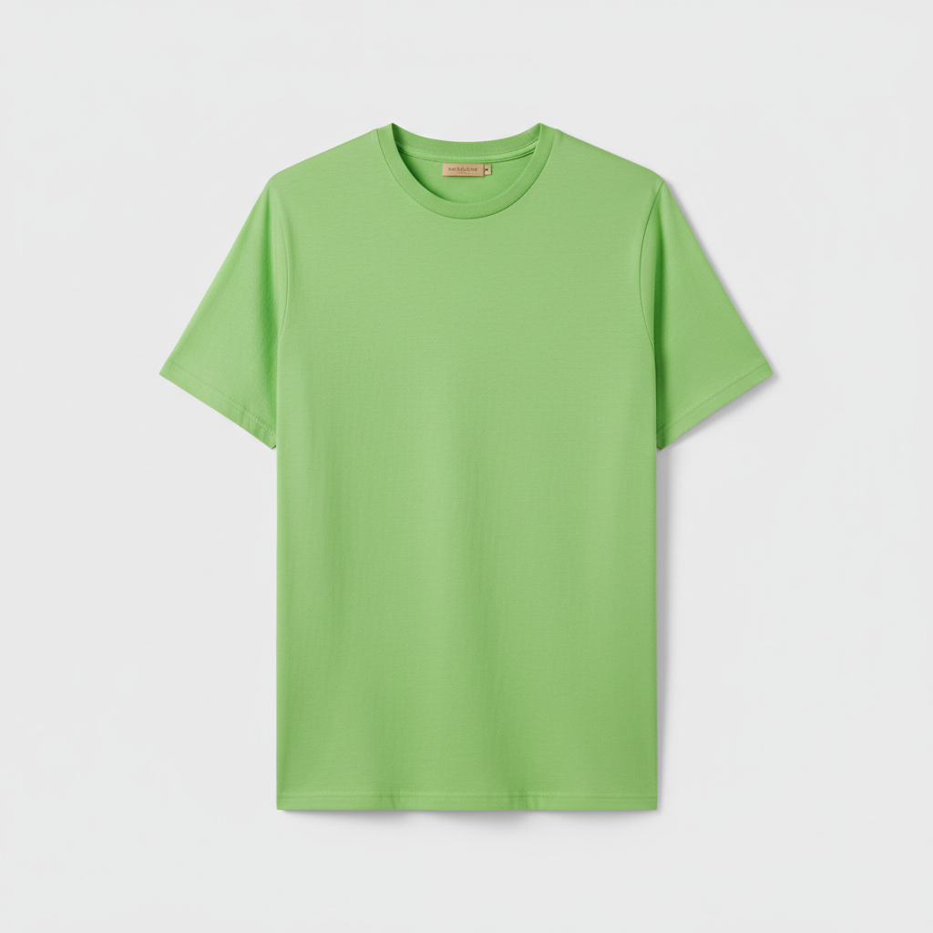 Bright green lime crew neck t-shirt