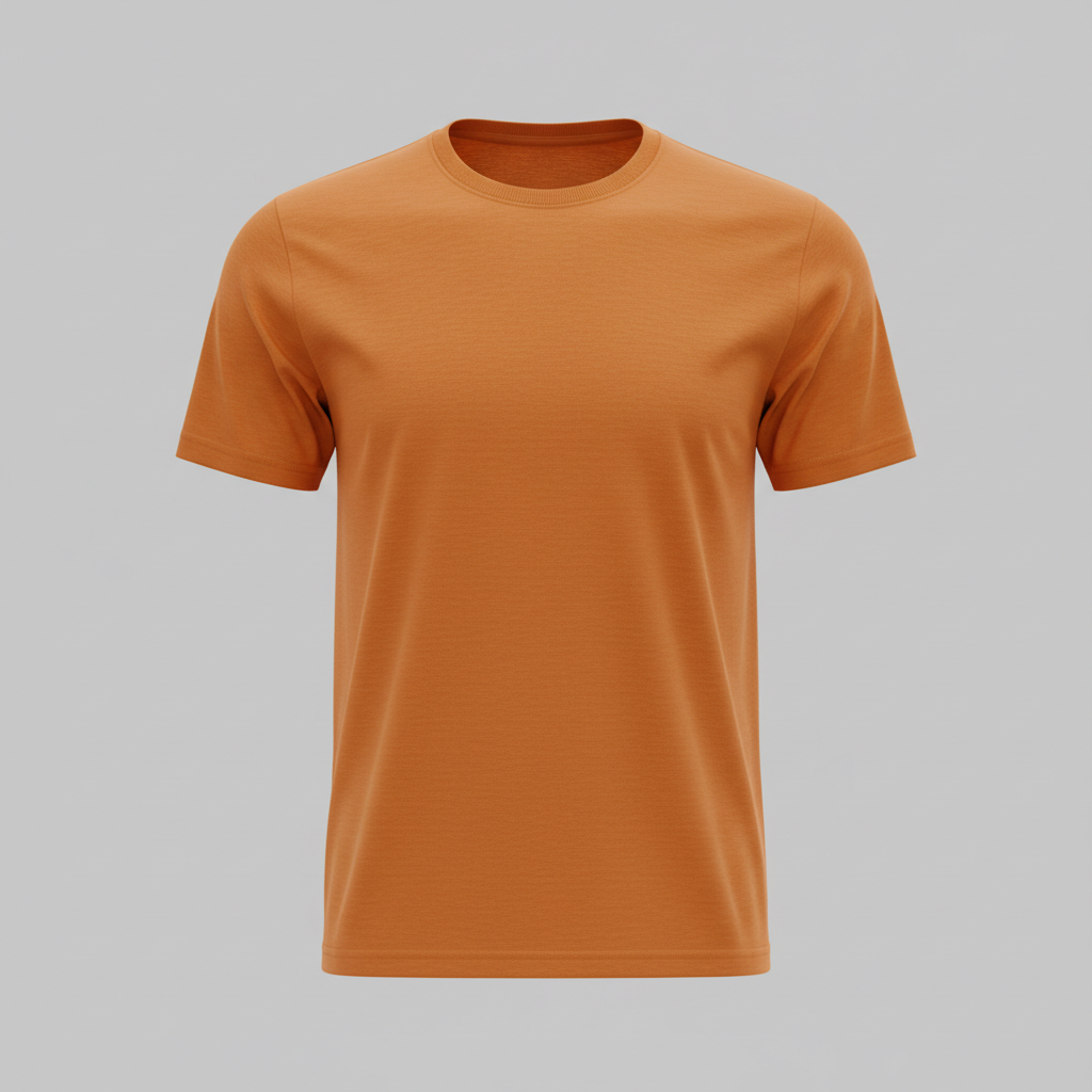 Orange crew neck t-shirt