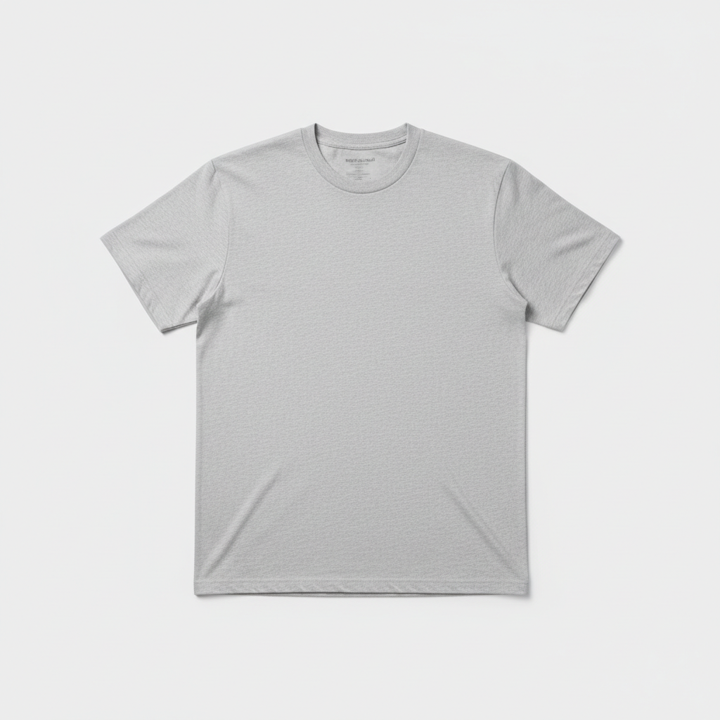 Light grey crew neck t-shirt