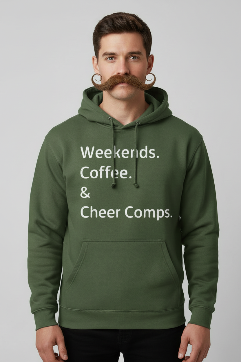 Military Green Hoodie - Mustache Dad
