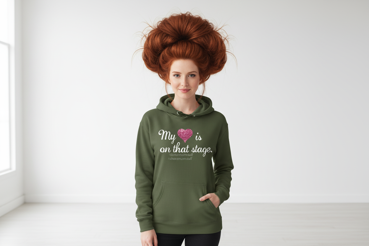 Military green - Red-haired mom