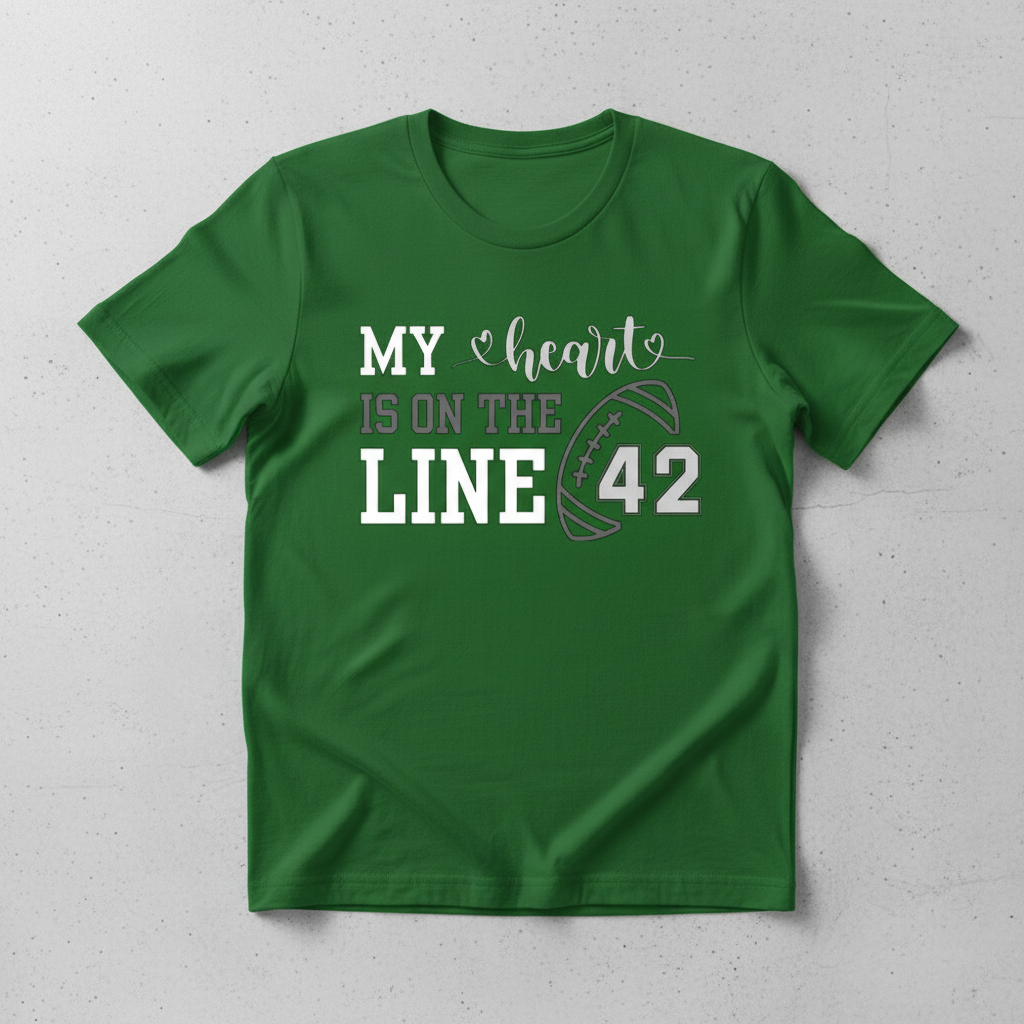 My Heart is on the Line 42 T-Shirt Mockup