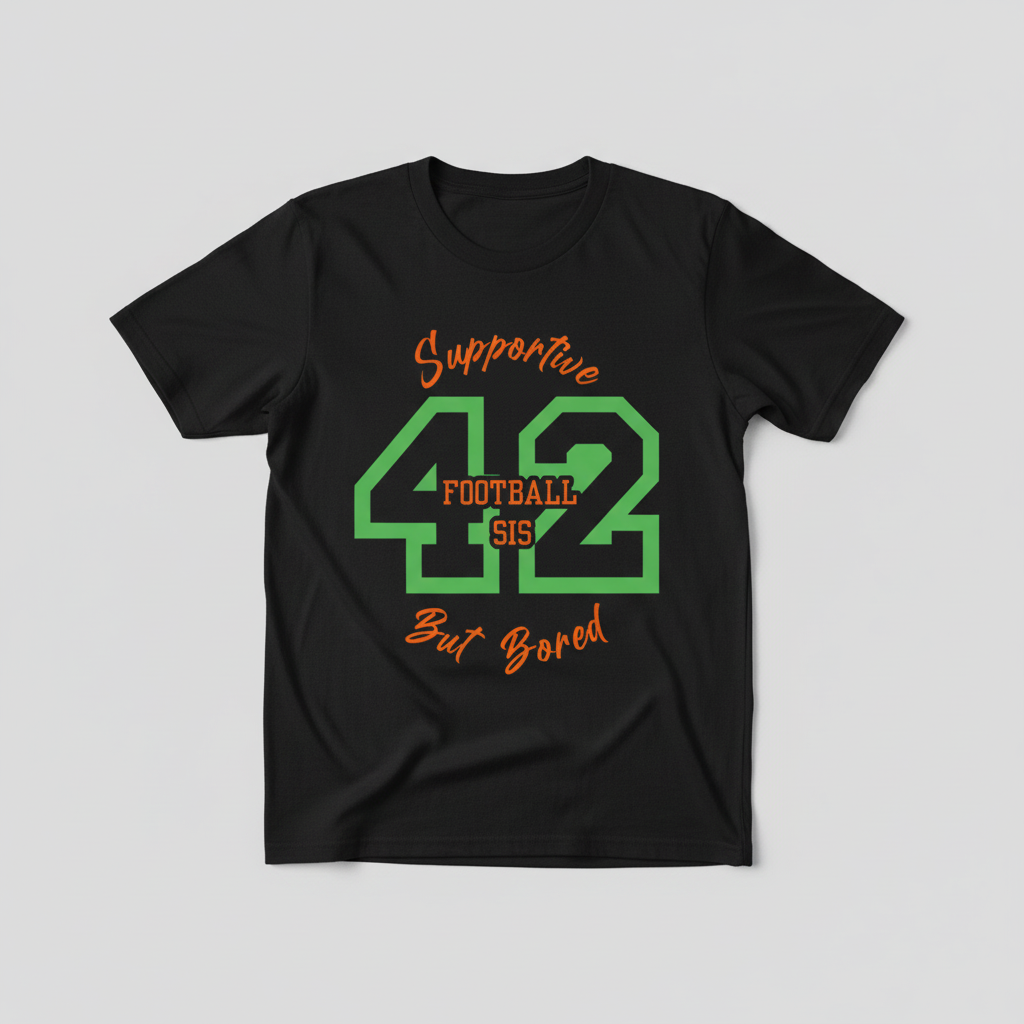 Supporting Football Sis T-Shirt Mockup