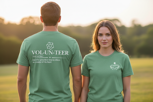 Volunteer Shirts - Front and Back View
