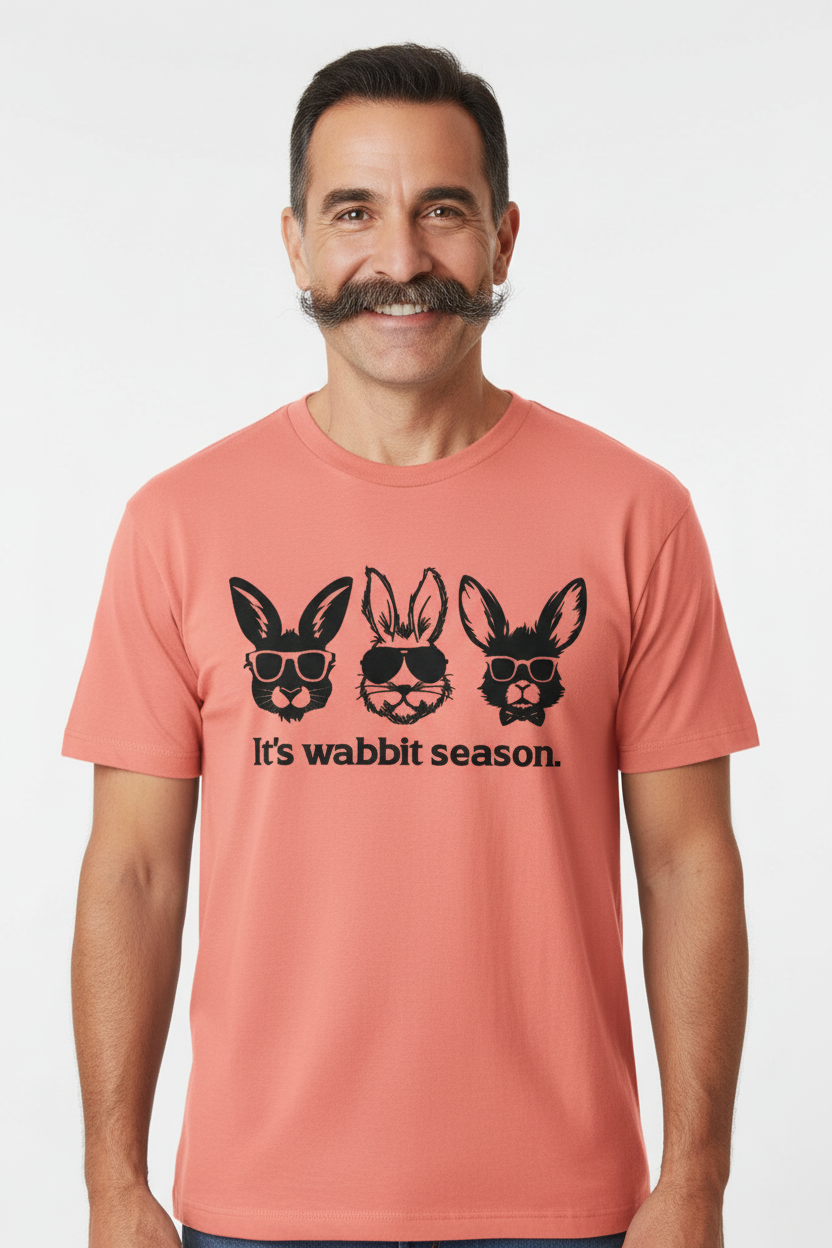 Wabbit Season coral tee